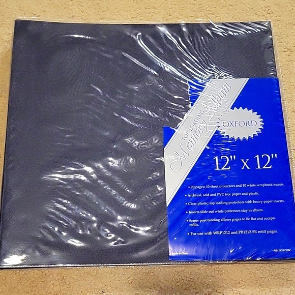 Navy Blue Scrapbook Album & White Pages Original 12x12 - Picture 1 of 4